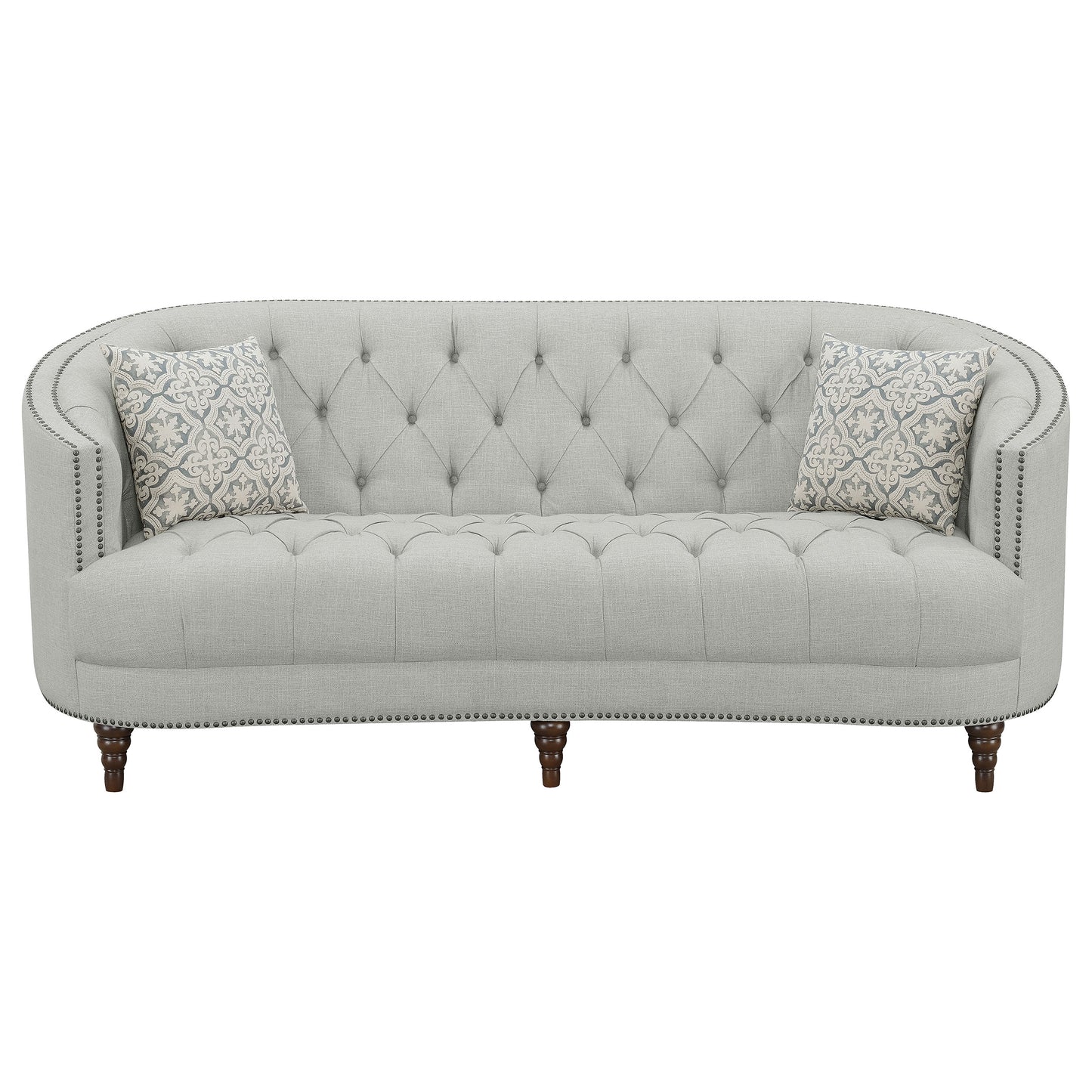 Avonlea Upholstered Sloped Arm Sofa Grey Fabric