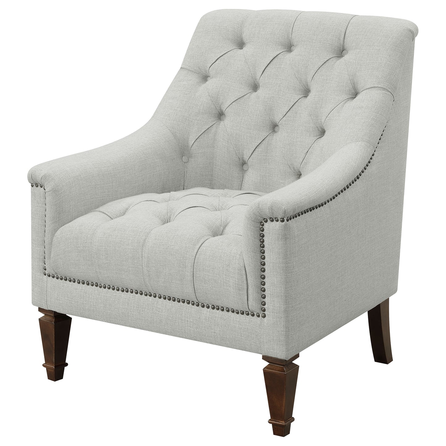 Avonlea Fabric Upholstered Sloped Arm Chair Grey Fabric