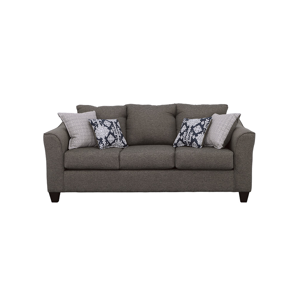 Salizar Upholstered Flared Arm Sofa Charcoal Grey