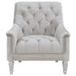 Avonlea Velvet Upholstered Sloped Arm Chair Grey Velvet