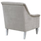 Avonlea Velvet Upholstered Sloped Arm Chair Grey Velvet