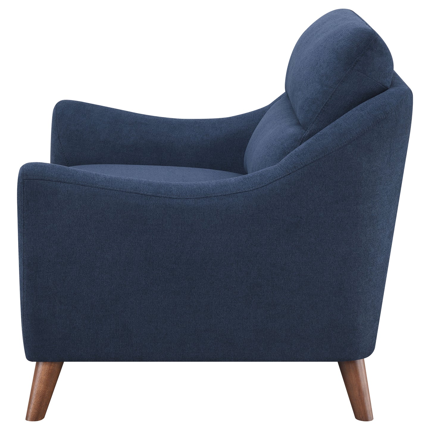 Gano Upholstered Sloped Arm Accent Chair Navy Blue