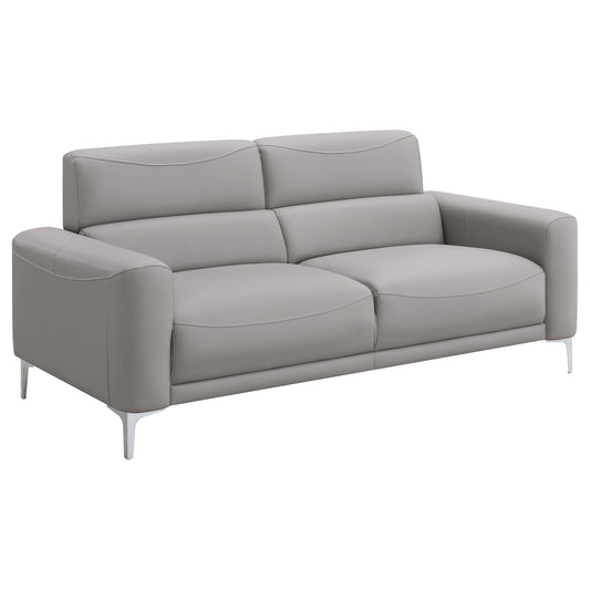 Glenmark Upholstered Track Arm Sofa Taupe