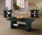 Rodez 3-piece Engineered Wood Coffee Table Set Black Oak