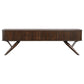 Valna Wood 71" TV Stand with Sliding Doors Walnut