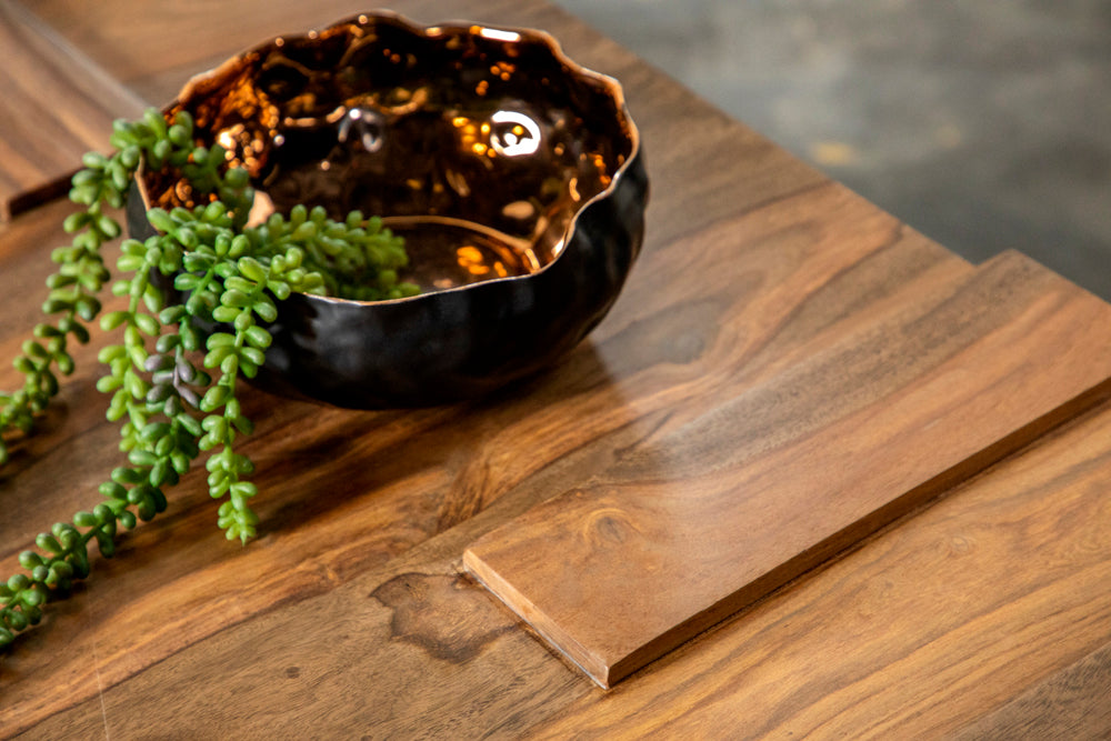 Samira Square Solid Wood Coffee Table Natural Sheesham