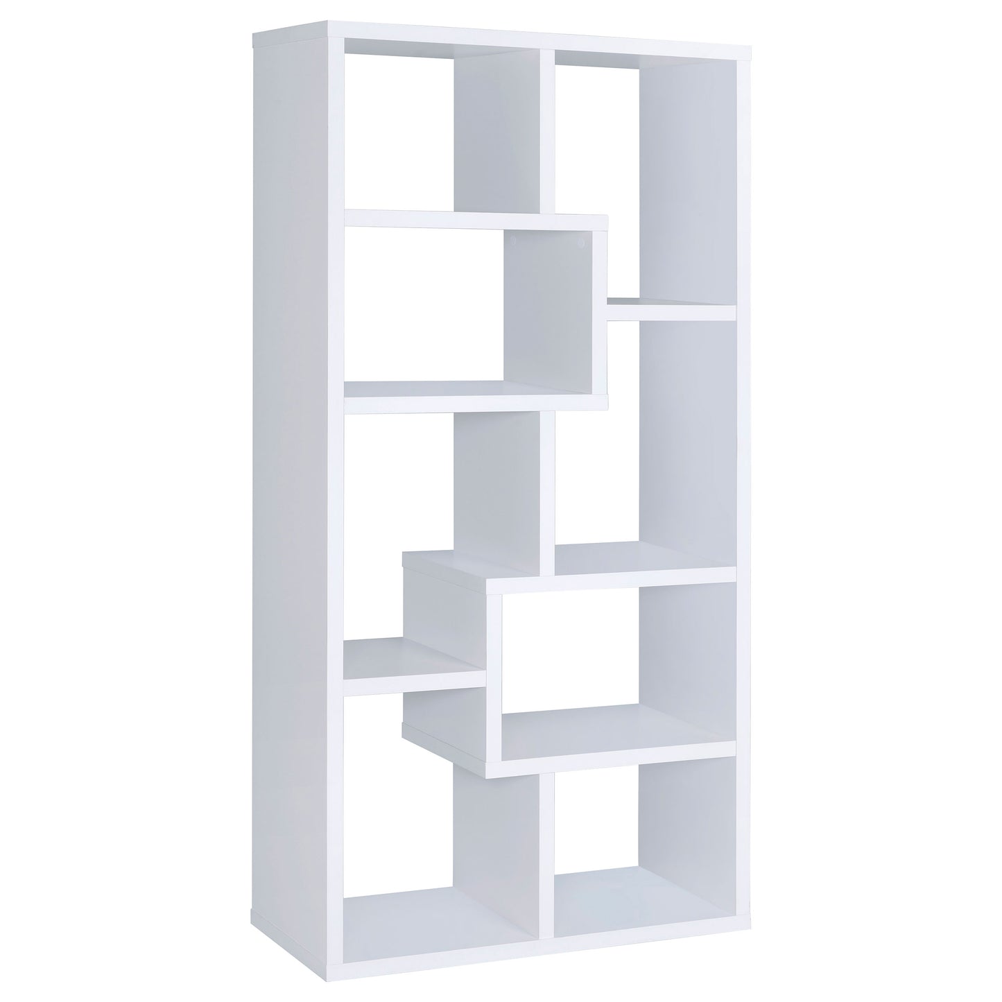 Theo 71-inch 7-shelf Bookshelf White