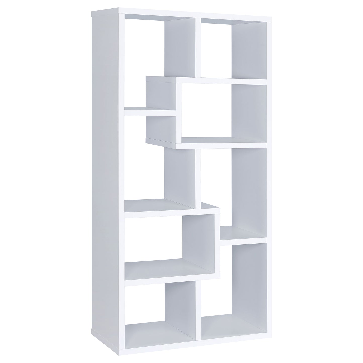 Theo 71-inch 7-shelf Bookshelf White