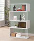 Emelle 63-inch 4-shelf Glass Panel Bookshelf White