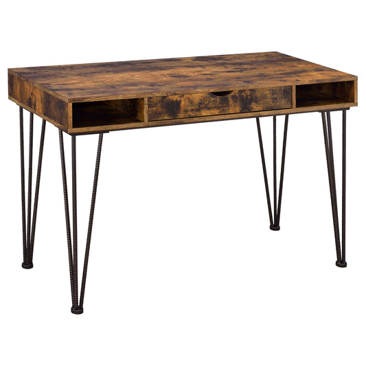 Olvera 47-inch 1-drawer Writing Desk Rustic Nutmeg