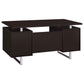 Lawtey 60-inch 2-drawer Office Computer Desk Cappuccino