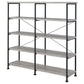 Analiese 63-inch 4-shelf Double Bookshelf Grey Driftwood