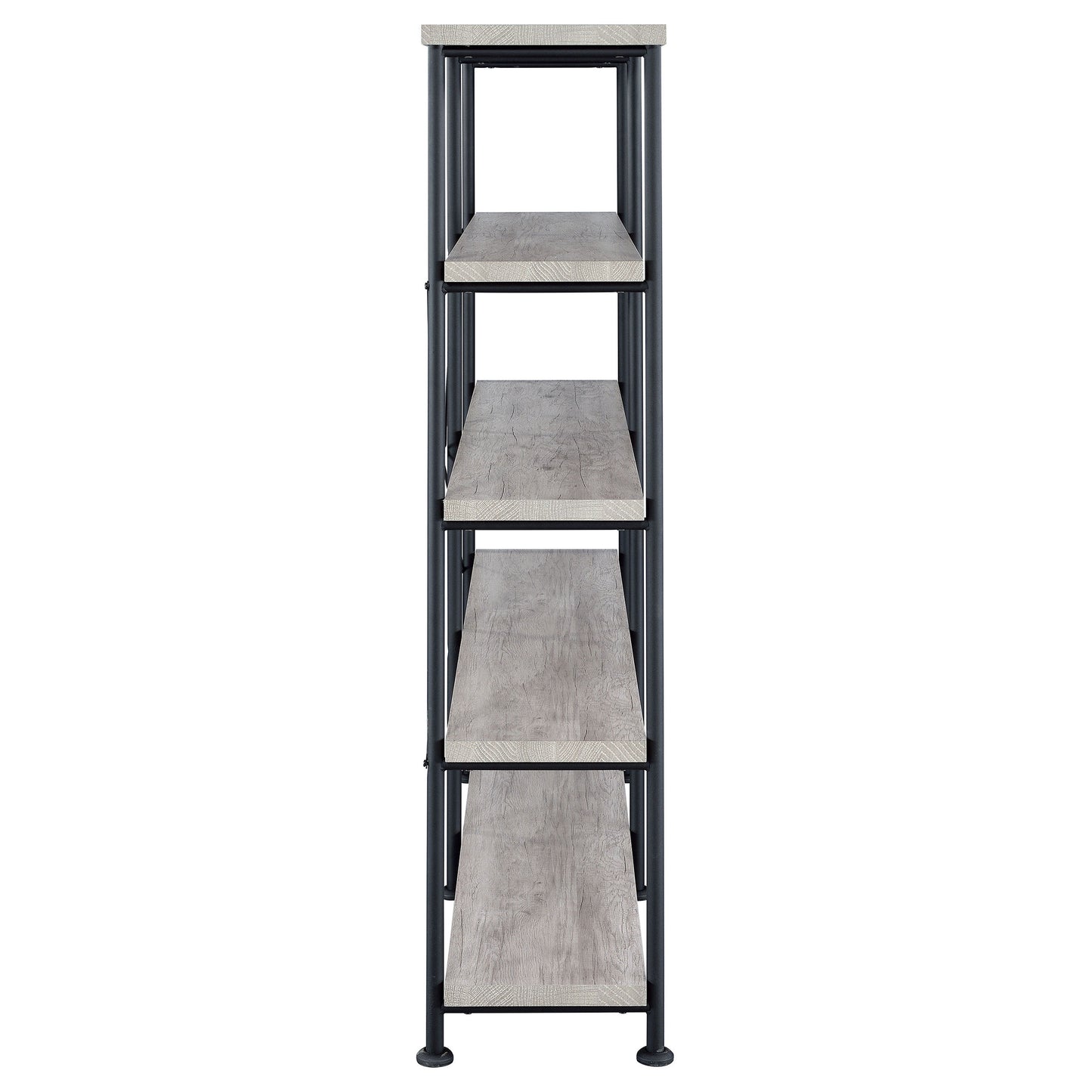 Analiese 63-inch 4-shelf Double Bookshelf Grey Driftwood