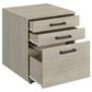 Loomis 3-drawer Home Office File Cabinet Whitewashed Grey