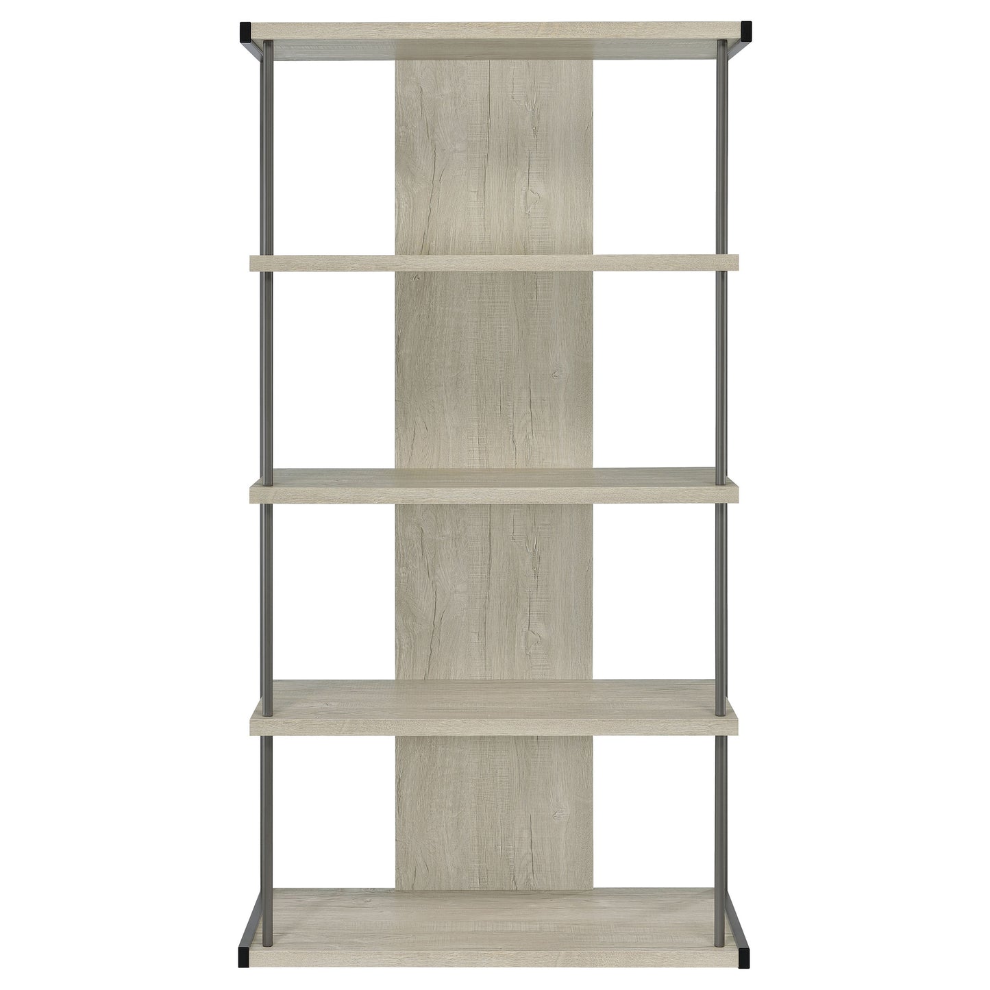 Loomis 72-inch 4-shelf Bookshelf Whitewashed Grey