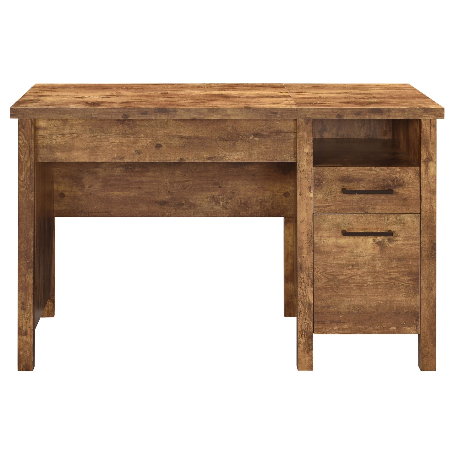 Delwin 47-inch 2-drawer Lift Top Computer Desk Rustic Nutmeg