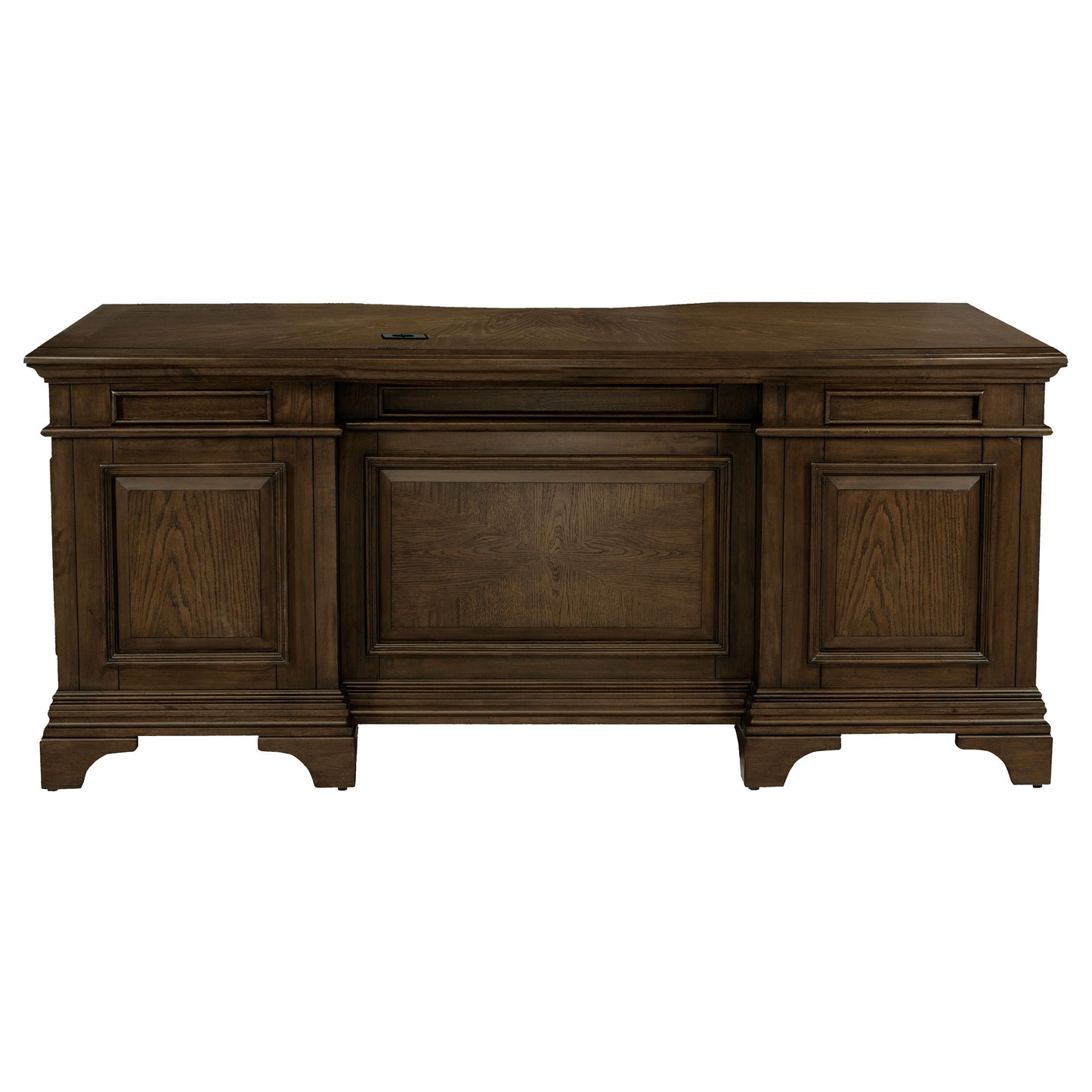 Hartshill 72-inch 7-drawer Executive Desk Burnished Oak