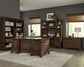 Hartshill 72-inch 7-drawer Executive Desk Burnished Oak