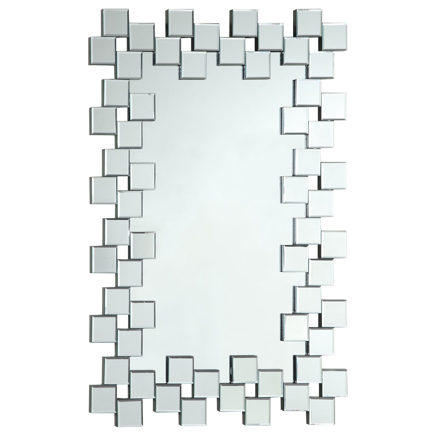 Pamela 32 x 47 Inch Rectangular Frameless Wall Mirror Silver