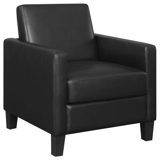 Julio Upholstered Track Arm Accent Chair Black