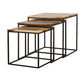 Belcourt 3-piece Square Nesting Tables Natural and Black