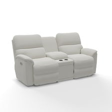 Brooks Power Reclining Loveseat w/ Headrest & Console